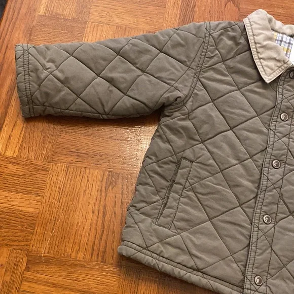 Gymboree Quilted Puffer Jacket in Olive and Beige - Picture 3 of 15